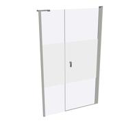 HÜPPE Design pure Puerta giratoria de 4 esquinas con lateral en hueco, a medida, anchura 70-120cm alto 140-200cm bisagra izquierda y derecha, 8P7280087373, Cabinas de ducha: Color de perfil plata mate