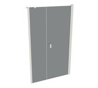 HÜPPE Design pure Puerta giratoria de 4 esquinas con lateral en hueco, a medida, anchura 70-120cm alto 140-200cm bisagra izquierda y derecha, 8P7280182301, Cabinas de ducha: Color del perfil Edición e