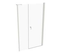 HÜPPE Design pure Puerta giratoria de 4 esquinas con lateral en hueco, a medida, anchura 70-120cm alto 140-200cm bisagra izquierda y derecha, 8P7280182322, Cabinas de ducha: Color del perfil Edición B