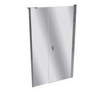 HÜPPE Design pure Puerta giratoria de 4 esquinas con lateral en hueco, a medida, anchura 70-120cm alto 140-200cm bisagra izquierda y derecha, 8P7280092381, Cabinas de ducha: Color de perfil cristal cr