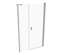 HÜPPE Design pure Puerta giratoria de 4 esquinas con lateral en hueco, a medida, anchura 70-120cm alto 140-200cm bisagra izquierda y derecha, 8P7280087321, Cabinas de ducha: Color de perfil plata mate