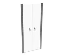 HÜPPE Design pure puerta giratoria en el nicho Ancho: 90 cm de parada a la izquierda y a la derecha para el plato de ducha, 8P1305092322, Cabinas de ducha: Color de perfil plata alto brillo ESG clear 