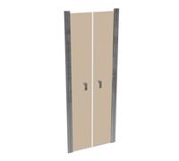 Puerta abatible cuadrada pura de diseño HÜPPE para pared lateral, ancho: 80 c...