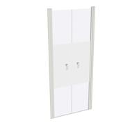 HÜPPE Design pure puerta oscilante para el anchura del panel lateral: 90 cm de tope a la izquierda y a la derecha para el plato de ducha, 8P1405182375, Cabinas de ducha: Perfil color Blanco Edicion ES