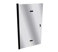 HÜPPE Design pure puerta plegable oscilante con bisagra a la izquierda para el plato de ducha, 8P0880123380, Cabinas de ducha: Color de perfil Vidrio Black Edition Vidrio espejo ESG