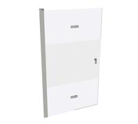 HÜPPE Design pure puerta plegable oscilante con bisagra a la izquierda para el plato de ducha, 8P0880087373, Cabinas de ducha: Color de perfil plata mate ESG Privatima