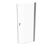 HÜPPE Design pure Swing door 2 hojas Radio: 50cm Ancho: 100cm Parada a la izquierda y a la derecha para el plato de ducha, 8P1603092322, Cabinas de ducha: Color de perfil plata alto brillo ESG clear c