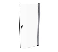 HÜPPE Design pure Swing door 2 hojas Radio: 50cm Ancho: 100cm Parada a la izquierda y a la derecha para el plato de ducha, 8P1603123321, Cabinas de ducha: Color de perfil Vidrio Black Edition ESG tran