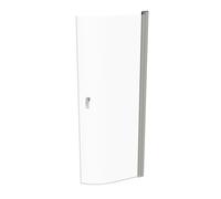HÜPPE Design pure Swing door 2 hojas Radio: 50cm Ancho: 90cm Parada a la izquierda y a la derecha para el plato de ducha, 8P1602087322, Cabinas de ducha: Color de perfil plata mate ESG clear con ANTI-