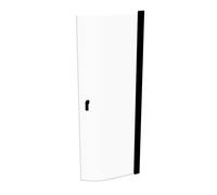 HÜPPE Design pure Swing door 2 hojas Radio: 50cm Ancho: 90cm Parada a la izquierda y a la derecha para el plato de ducha, 8P1608123321, Cabinas de ducha: Color de perfil Vidrio Black Edition ESG trans