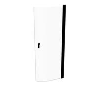HÜPPE Design pure Swing door 2 hojas Radio: 50cm Ancho: 90cm Parada a la izquierda y a la derecha para el plato de ducha, 8P1602123322, Cabinas de ducha: Color de perfil Vidrio Black Edition ESG trans