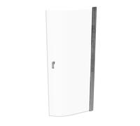 HÜPPE Design pure Swing door 2 hojas Radio: 55cm Ancho: 100cm Parada a la izquierda y a la derecha para el plato de ducha, 8P1606092322, Cabinas de ducha: Color de perfil plata alto brillo ESG clear c