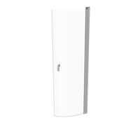 HÜPPE Design pure Swing door 2 hojas Radio: 55cm Ancho: 80cm Parada a la izquierda y a la derecha para el plato de ducha, 8P1610087322, Cabinas de ducha: Color de perfil plata mate ESG clear con ANTI-