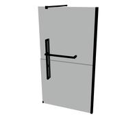 Hüppe Duplo pure Walk-In Panel lateral de 4 esquinas de una sola pieza, anchura:110cm, fijación derecha, DT0011123301, Cabinas de ducha: Color del perfil Negro Edición Cristal ESG Gris
