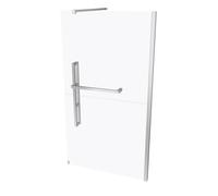Hüppe Duplo pure Walk-In Panel lateral de 4 esquinas de una sola pieza, anchura:110cm, fijación derecha, DT0011C91321, Cabinas de ducha: Perfil color cromo Cristal ESG transparente
