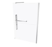 Hüppe Duplo pure Walk-In Panel lateral de 4 esquinas de una sola pieza, anchura:130cm, fijación derecha, DT0013C91321, Cabinas de ducha: Perfil color cromo Cristal ESG transparente