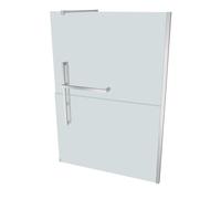Hüppe Duplo pure Walk-In Panel lateral de 4 esquinas de una sola pieza, anchura:140cm, fijación derecha, DT0014C91316, Cabinas de ducha: Perfil color cromo Vidrio ESG Sand Plus con Anti-Plaque