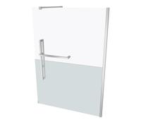 Hüppe Duplo pure Walk-In Panel lateral de 4 esquinas de una sola pieza, anchura:140cm, fijación derecha, DT0014C91317, Cabinas de ducha: Perfil color cromo Cristal ESG Combidekor Sand Plus