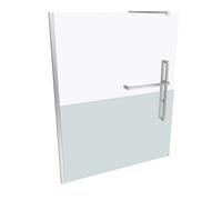 Hüppe Duplo pure Walk-In Panel lateral de 4 esquinas de una sola pieza, ancho:160cm, fijación izquierda, DT0005C91317, Cabinas de ducha: Perfil color cromo Cristal ESG Combidekor Sand Plus