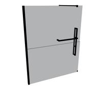 Hüppe Duplo pure Walk-In Panel lateral de 4 esquinas de una sola pieza, anchura:160cm, fijación izquierda, DT0005123301, Cabinas de ducha: Color del perfil Negro Edición Cristal ESG Gris
