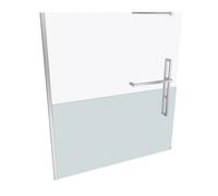 Pared lateral cuadrada HÜPPE Duplo pure Walk-In 1 pieza, ancho: 180 cm, lado ...