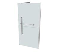 HÜPPE Duplo pure Walk-In Panel lateral de 4 esquinas una sola pieza, ancho:100cm, fijación derecha, DT0010C91315, Cabinas de ducha: Perfil color cromo Vidrio ESG Sand Plus