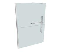 HÜPPE Duplo pure Walk-In Panel lateral de 4 esquinas una sola pieza, ancho:140cm, fijación izquierda, DT0004C91315, Cabinas de ducha: Perfil color cromo Vidrio ESG Sand Plus