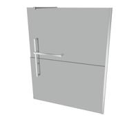 Hüppe Duplo pure Walk-In Panel lateral de 4 esquinas una sola pieza, anchura:160cm, cierre a la derecha, DT0015C91368, Cabinas de ducha: Perfil color cromo Vidrio ESG gris con antiplaca