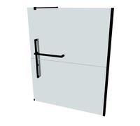 Hüppe Duplo pure Walk-In Panel lateral de 4 esquinas una sola pieza, anchura:160cm, cierre a la derecha, DT0015123315, Cabinas de ducha: Color del perfil Black Edition Cristal ESG Sand Plus