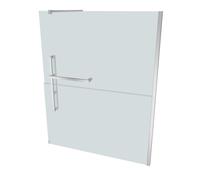 Hüppe Duplo pure Walk-In Panel lateral de 4 esquinas una sola pieza, anchura:160cm, cierre a la derecha, DT0015C91315, Cabinas de ducha: Perfil color cromo Vidrio ESG Sand Plus