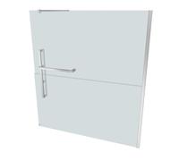 Hüppe Duplo pure Walk-In Panel lateral de 4 esquinas una sola pieza, anchura:180cm, fijación derecha, DT0016C91315, Cabinas de ducha: Perfil color cromo Vidrio ESG Sand Plus