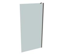 HÜPPE SolvaPro pared lateral de 4 esquinas parcialmente enmarcada para puertas batientes, anchura: 100cm, alto: 200cm, 7T070455G316, Cabinas de ducha: Profilfarbe acero inoxidable óptico Glas ESG Sand