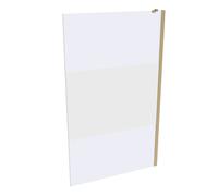 HÜPPE SolvaPro pared lateral de 4 esquinas parcialmente enmarcada para puertas batientes, anchura: 120cm, alto: 200cm, 7T070555H375, Cabinas de ducha: Perfil color latón Vidrio ESG Privatima con ANTI-