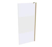 HÜPPE SolvaPro pared lateral de 4 esquinas parcialmente enmarcada para puertas batientes, anchura: 90cm, alto: 200cm, 7T070355H375, Cabinas de ducha: Perfil color latón Vidrio ESG Privatima con ANTI-P