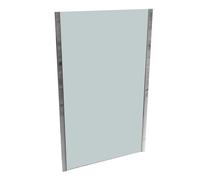 HÜPPE SolvaPro puerta batiente de 4 esquinas parcialmente enmarcada en hueco, a medida, anchura:120,1-180cm, alto:200,1-220cm, 7T0883092315, Cabinas de ducha: Color del perfil plata brillo intenso Vid