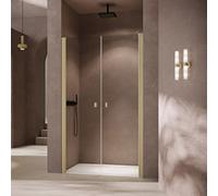 HÜPPE SolvaPro puerta batiente de 4 esquinas parcialmente enmarcada en hueco, anchura: 100cm, alto:200cm, 7T0803123321, Cabinas de ducha: Color de perfil Vidrio Black Edition ESG transparente