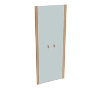 HÜPPE SolvaPro puerta de vaivén de 4 esquinas parcialmente enmarcada para pared lateral, anchura: 80cm, alto: 200cm, 7T090155D316, Cabinas de ducha: Perfil color bronce Vidrio ESG Sand Plus con ANTI-P
