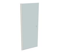 HÜPPE SolvaPro puerta pivotante de 4 esquinas parcialmente enmarcada, fijación izquierda, anchura: 80cm, alto: 200cm, 7T1101182315, Cabinas de ducha: Color del perfil White Edition Cristal ESG Sand Pl