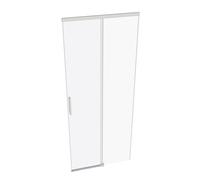 HÜPPE Vita pure puerta corredera de 4 esquinas sin marco de una sola pieza con segmento fijo, anchura: 80cm, alto: 200cm, fijación izquierda & derecha, VA0102182322, Cabinas de ducha: Color del perfil
