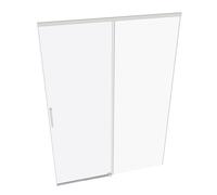 HÜPPE Vita pure puerta corredera de 4 esquinas sin marco de una sola pieza con segmento fijo, anchura: 140cm, alto: 200cm, fijación izquierda & derecha, VA0106182322, Cabinas de ducha: Color del perfi