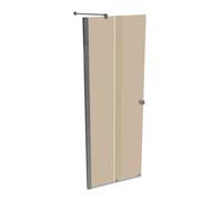 HÜPPE Xtensa pure entrada trasera corredera de 2 piezas (1/2), anchura:75cm, rebaje a la izquierda, XT1301069341, Cabinas de ducha: Color del perfil plata alto brillo Vidrio ESG bronce