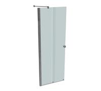 HÜPPE Xtensa pure entrada trasera corredera de 2 piezas (1/2), anchura:75cm, rebaje a la izquierda, XT1301069348, Cabinas de ducha: Perfil color plata alto brillo Vidrio ESG Sand Plus serigrafiado con