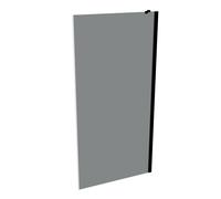 HÜPPE Xtensa pure panel lateral para puerta corredera peatonal de una sola pieza, con segmento fijo, anchura:100cm, tope izquierdo y derecho, XT0308123301, Cabinas de ducha: Color del perfil Negro Edi