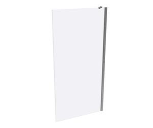 HÜPPE Xtensa pure panel lateral para puerta corredera peatonal de una sola pieza, con segmento fijo, anchura:100cm, tope izquierdo y derecho, XT0308069322, Cabinas de ducha: Color de perfil plata alto