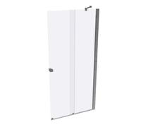 HÜPPE Xtensa pure puerta corredera entrada 2 piezas (1/2), anchura:100cm, bisagra derecha, XT1404069322, Cabinas de ducha: Color de perfil plata alto brillo ESG clear con ANTI-PLAQUE