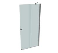 HÜPPE Xtensa pure puerta corredera entrada 2 piezas (1/2), anchura:100cm, bisagra derecha, XT1404069348, Cabinas de ducha: Perfil color plata alto brillo Vidrio ESG Sand Plus serigrafiado con ANTI-PLA