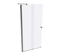 HÜPPE Xtensa pure puerta corredera entrada 2 piezas (1/2), anchura:100cm, galce izquierda, XT1304069322, Cabinas de ducha: Color de perfil plata alto brillo ESG clear con ANTI-PLAQUE