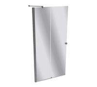 HÜPPE Xtensa pure puerta corredera entrada 2 piezas (1/2), anchura:100cm, galce izquierda, XT1304069381, Cabinas de ducha: Color de perfil plata cristal de alto brillo ESG cristal de espejo con ANTI-P