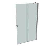 HÜPPE Xtensa pure puerta corredera entrada 2 piezas (1/2), anchura:120cm, bisagra derecha, XT1406069347, Cabinas de ducha: Perfil color plata alto brillo Cristal ESG Arena Plus serigrafía