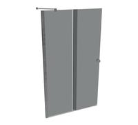 HÜPPE Xtensa pure puerta corredera entrada 2 piezas (1/2), anchura:120cm, galce izquierda, XT1306069301, Cabinas de ducha: Color del perfil plata alto brillo Vidrio ESG gris